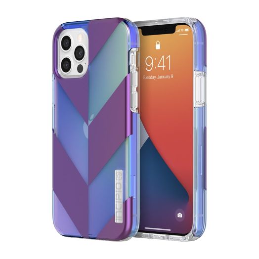 WM-IPH-1987-CNIR Incipio DualPro Platinum for iPhone 12 & iPhone 12 Pro - Chevron Iridescent
