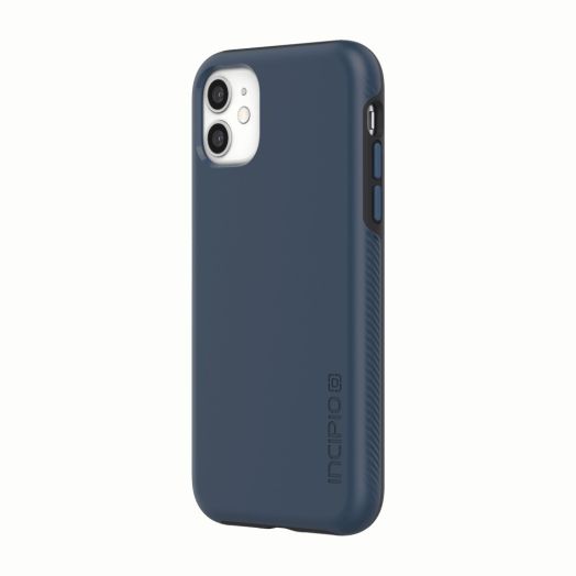 DualPro Fusion for iPhone 11 & iPhone XR - Dark Denim/Slate Blue/Dark Denim with Oxy Fire & Sunrise Orange Buttons