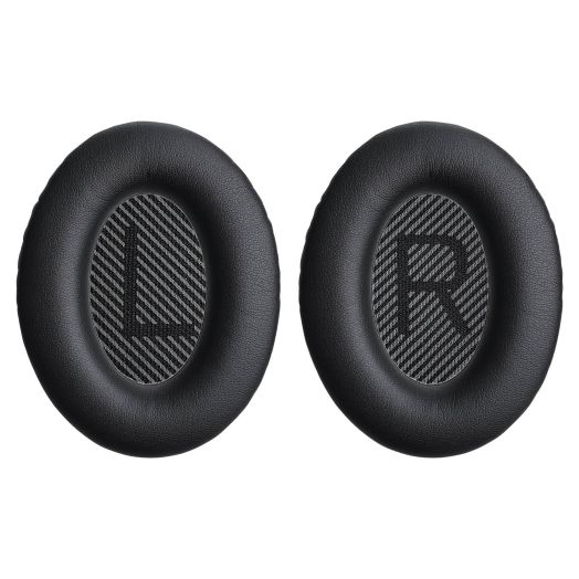 Aurivor Replacement Ear-Pads Cushions for Bose QuietComfort QC-35 QC-35-ii QC-25 QC-15 QC-2 Headphone, Ae2/Ae2i/Ae2W SoundLink SoundTrue Around-Ear, with Soft Protein Leather, Added Thickness (Black)