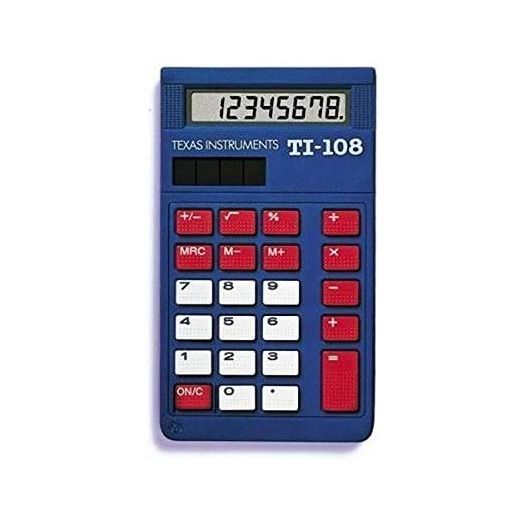 Texas Instruments TI-108 Solar Power Calculator/Teacher’s Kit (set of 10)
