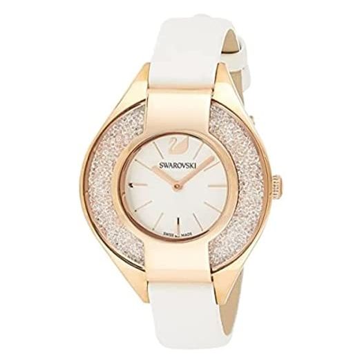 Swarovski 5547635 White/Gold White Dial with White Leather Strap Crystalline Sporty Women's Watch