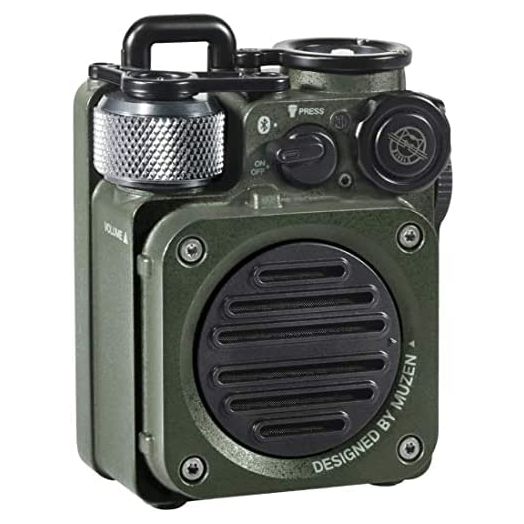 Muzen Wild Mini Rugged Outdoor Speaker, Bluetooth Portable Speaker with Louder Volume, Crystal Clear Sound, Wireless Waterproof Speakers for Travel, Outdoors