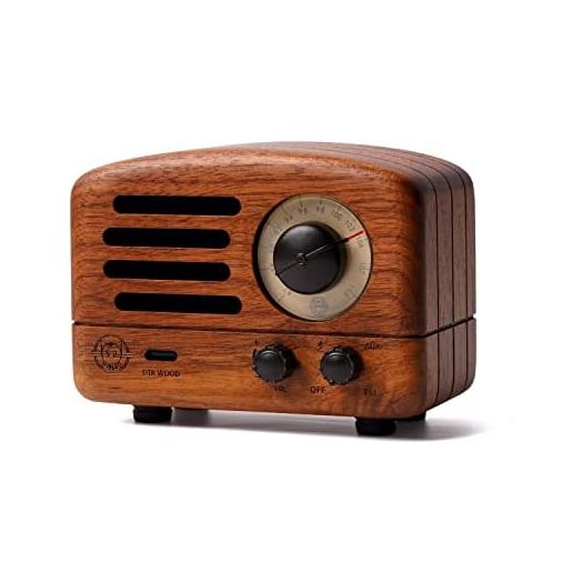 MUZEN OTR Bluetooth Speaker, Portable Bluetooth Wireless Vintage Speakers with Crystal Clear Sound,Retro Wood Bluetooth Speaker, Bluetooth 4.0 with FM Radio, for Home, for Office, for Outdoor