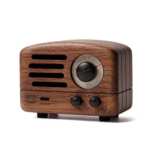 MUZEN OTR Bluetooth Speaker, Portable Bluetooth Wireless Vintage Speakers with Crystal Clear Sound,Retro Wood Bluetooth Speaker, Bluetooth 4.0 with FM Radio, for Home, for Office, for Outdoor