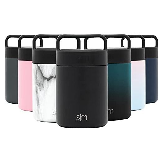 Simple Modern Vacuum Insulated Food Jar Thermos for Hot Food | Reusable Stainless Steel Leak Proof Lunch Storage for Soup, Smoothie Bowl, Oatmeal | Provision Collection | 12oz | Midnight Black