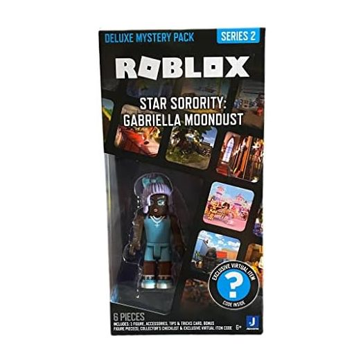 Roblox Deluxe Mystery Pack Action Figure Series 1 - Includes Exclusive Virtual Item (Choose Figure) (Star Sorority: Gabriella Moondust)