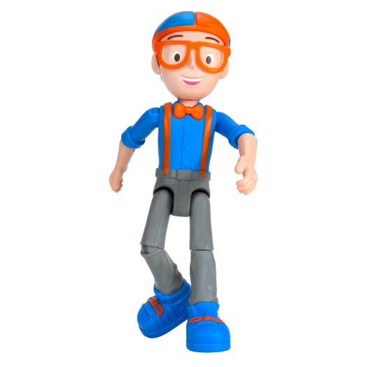 Blippi Talking Figure, 9-inch Articulated Toy with 8 Sounds and Phrases, Poseable Figure Inspired by Popular YouTube Edutainer
