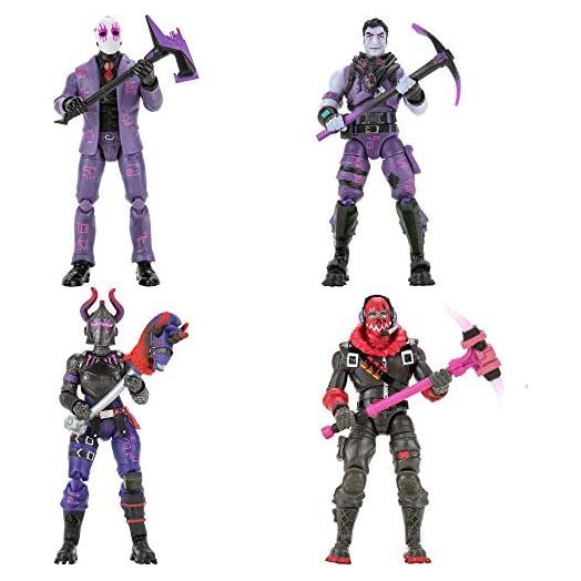 Fortnite Squad Mode 4-Figure Pack, Series 5, Including Weapons, Harvesting Tools, Building Materials, Stands, and More