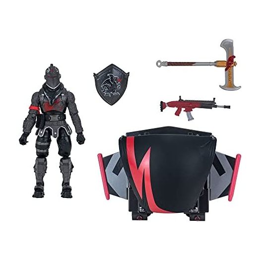 Fortnite Preset Pack, Glider with 4-inch Articulated Black Knight Figure, Harvesting Tool, Back Bling, and Weapon