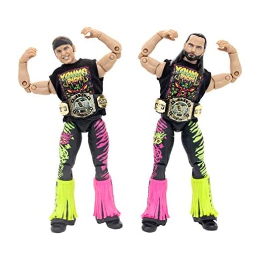 AEW UNRIVALED 2 Pack - The Young Bucks - 6-Inch Matt Jackson and Nick Jackson Figures with Accessories - Amazon Exclusive