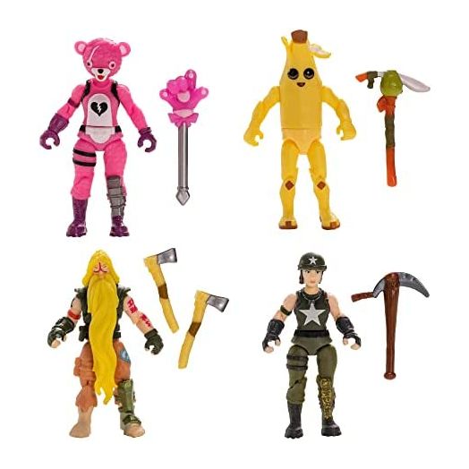 Fortnite Micro Legendary Series Squad Mode, Four 2.5-inch Highly Detailed Figures with Harvesting Tools