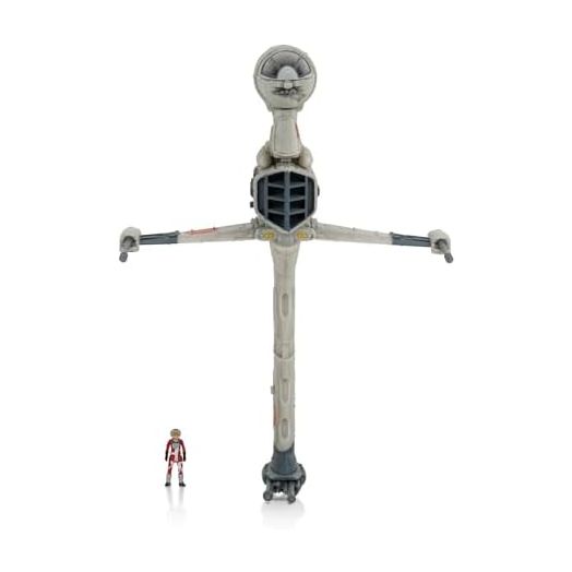 STAR WARS Micro Galaxy Squadron B-Wing Starfighter - 5-Inch Vehicle with Rotating Cockpit, Foldout Wings, and 1-Inch Micro Figure Accessory