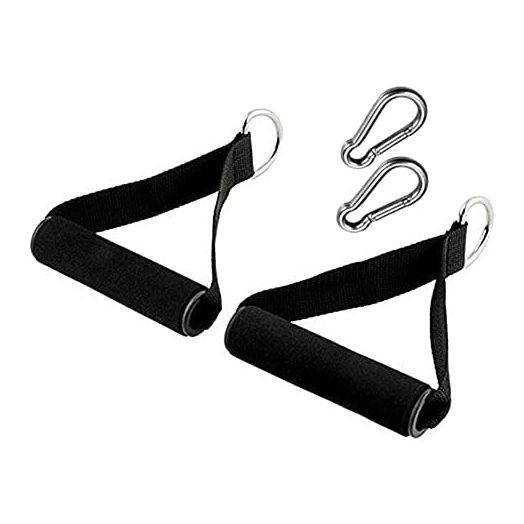 Premium Exercise Pull Handle Resistance Bands, Strong Nylon Belt, Grips Fitness Strap,Foam Wrapped Handle,Soft Grip Handles Heavy Duty Handles for Yoga Exercise Gym Resistance Training (One Pair)