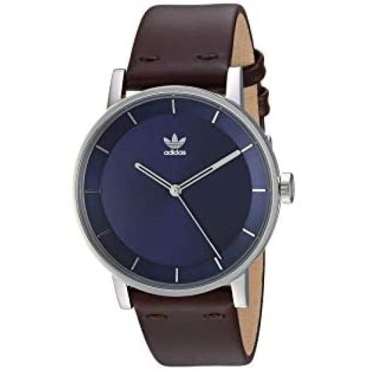 adidas Watches District_L1. Genuine Leather Strap Watch, 20mm Width (40mm)