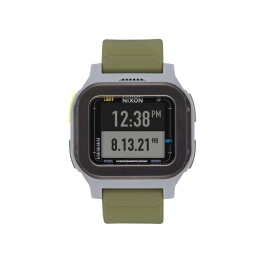 NIXON Regulus Expedition A1324 - Gunmetal/Surplus - 100M Water Resistant Digital Sport Watch (47.5 mm Watch Face, 24mm PU/Rubber/Silicone Band)