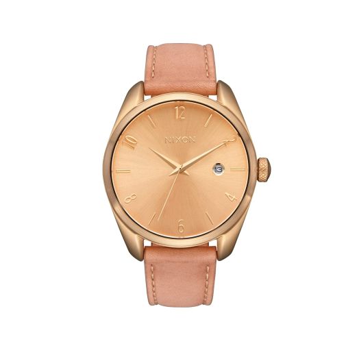 NIXON Thalia Leather A1343 - Light Gold/Tan - 50M Water Resistant Analog Classic Watch (38 mm Watch Face, 18 mm Custom Tapered Leather Band)