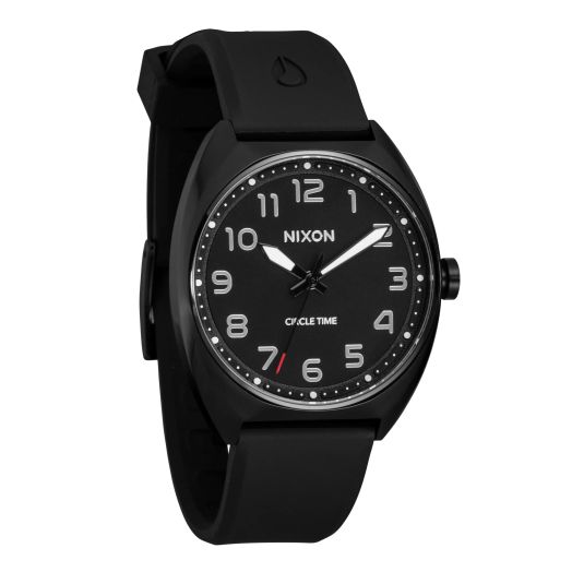 NIXON Mullet A1365 - Black/Black -100m Water Resistant Unisex Analog Fashion Watch (38mm Watch Face, 20mm Silicone Band)