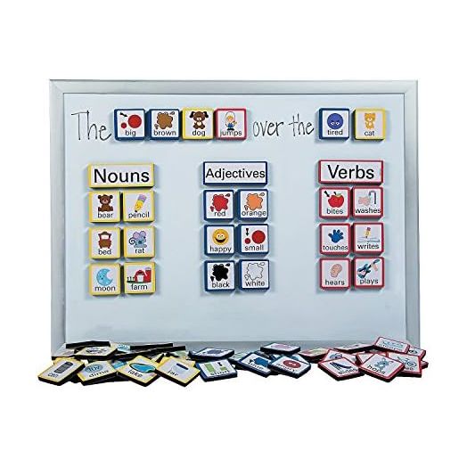 Sentence Building Foam Magnets - 103 Pieces - Educational and Learning Activities for Kids