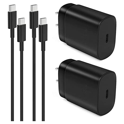 Phone Charger Android,25W USB C Super Fast Charger Type C Charger Fast Charging for Samsung Galaxy S22/S22 Ultra/S22+/S21/S21Ultra/S21+/S20/S20Ultra/Note20/Note 20Ultra/Note10+ & 5FT C Charger Cable