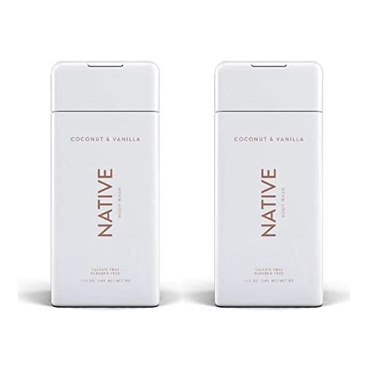 NATIVE Body Wash - Coconut & Vanilla 11.5 oz (340ml) - 2-PACK