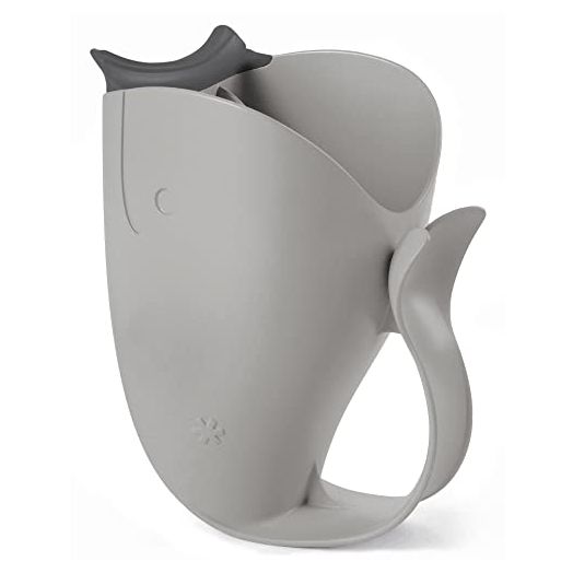 Skip Hop Baby Bath Rinse Cup, Moby Tear-free Waterfall Rinser, Grey