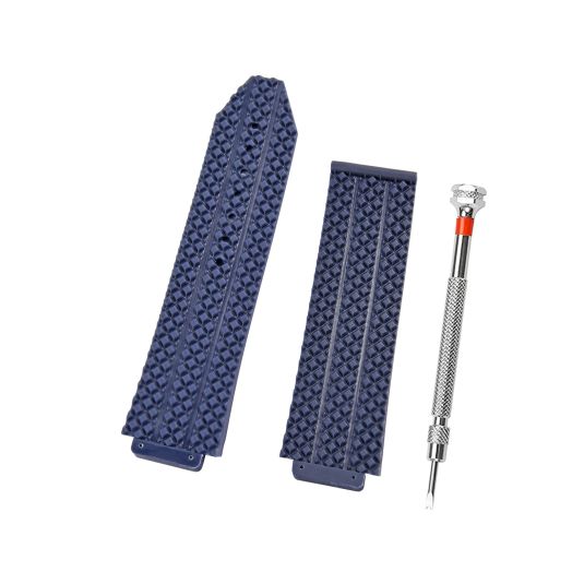 AnSettle 24mm Silicone Watch Strap with Replacement Tool for Hublot Big Bang (Coffee)