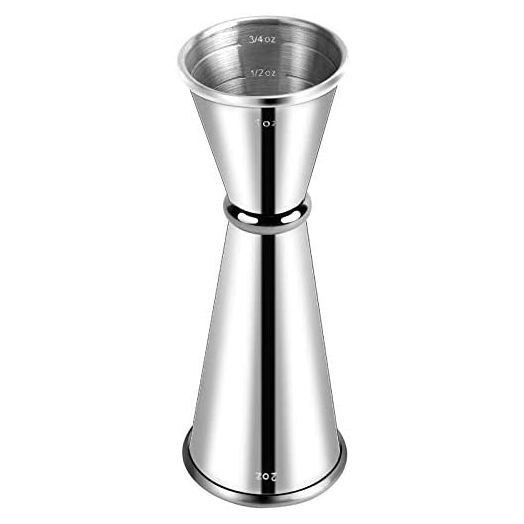 Briout Jigger for Bartending, Double Cocktail Jigger Japanese Premium 304 Stainless Steel Jigger 2 OZ 1 OZ with Measurements Inside