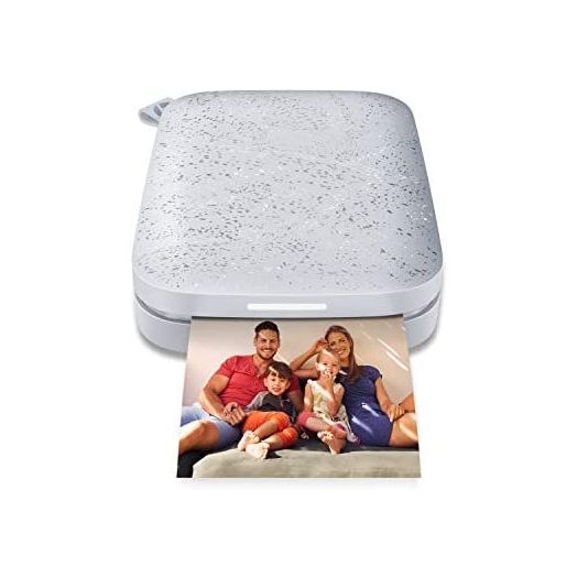 HP Sprocket Portable 2x3 Instant Photo Printer (Luna Pearl) Print Pictures on Zink Sticky-Backed Paper from Your iOS & Android Device.
