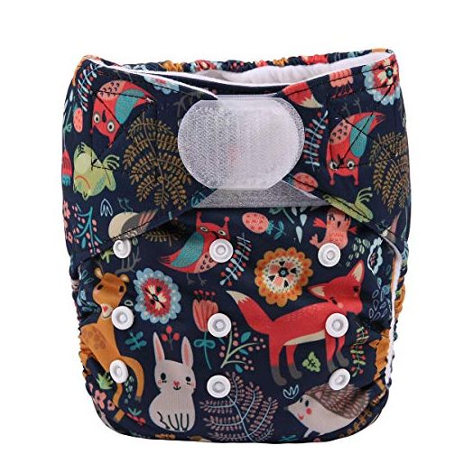 Baby Pocket Cloth Diaper Nappy Wide Hook and Loop (Rabbit Fox Owl)