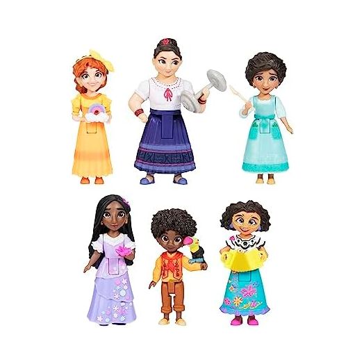 Disney Encanto Doll Figures, The Madrigal Family 6-Pack Set Each with an Accessory - Great to Play with The Casa Madrigal