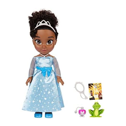 Disney Princess Tiana Doll My Singing Friend Tiana & Naveen Frog Plus Accessories - Tiana Sings Almost There and Talks for Girls Ages 3+