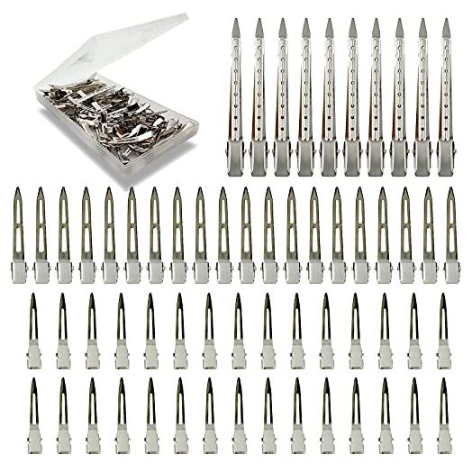 60Pcs Styling Hair Clips, Silver Metal Duck Billed Hair Clips