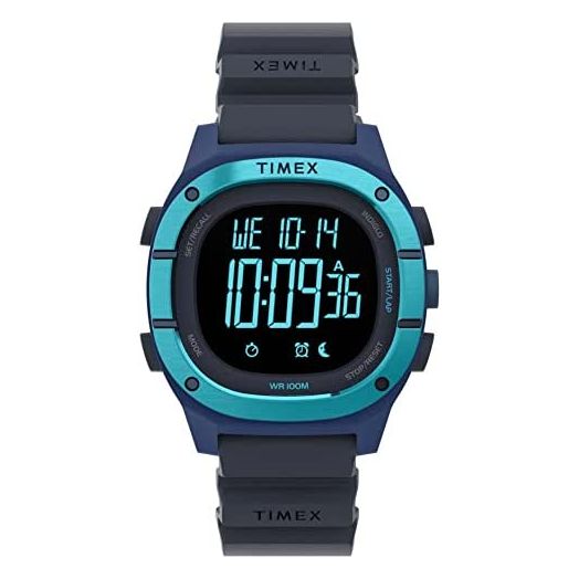 Timex 40 mm Command LT Blue Case Digital Dial Blue Silicone Strap