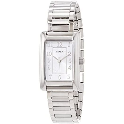 Timex Meriden 21mm Womens Silver-Tone Expansion Band Watch