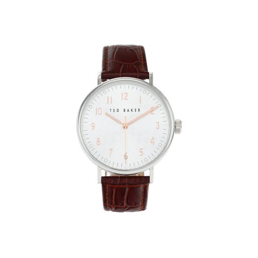 Ted Baker MIMOSAA Men's Brown Croco Printed Leather Strap (Model: BKPMMS115)