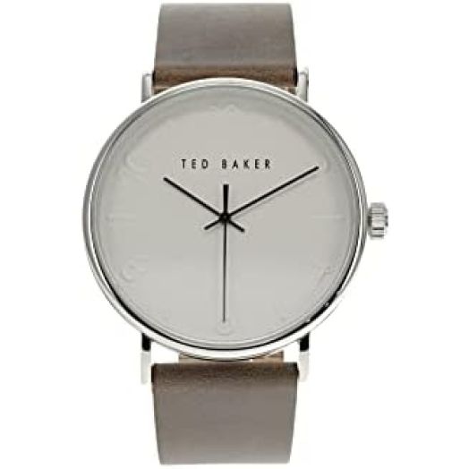 Ted Baker Men's Stainless Steel Quartz Leather Strap, Brown, 22 Casual Watch (Model: BKPPGF1129I)