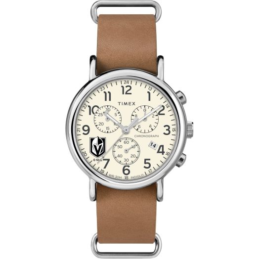 Men's NHL Weekender Chrono 40mm Quartz Leather Strap