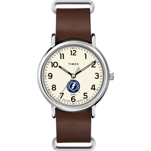 Men's NHL Weekender 40mm Quartz Leather Strap