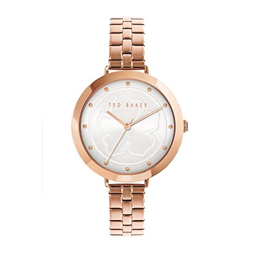 Ted Baker Women's Quartz Stainless Steel Strap, 12 Casual Watch (Model: BKPAMS2159I),Rose Gold/Silver