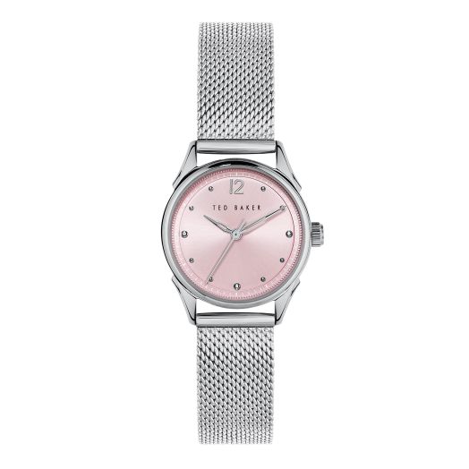Ted Baker Luchiaa Stainless Steel Mesh Band Watch (Model: BKPLUS2109I)