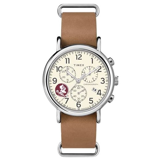Men's Collegiate Weekender Chrono 40mm Quartz Leather Strap