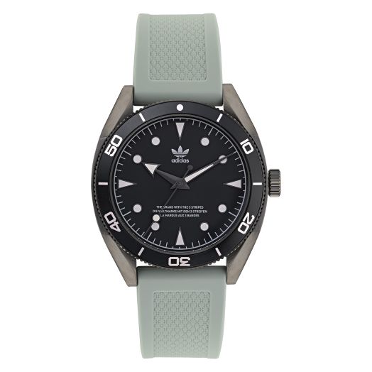 Adidas Unisex Gray Silicone Strap Watch (Model: AOFH220012I)