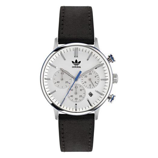 Adidas Black Vegan Leather Strap Watch (Model: AOSY220112I)