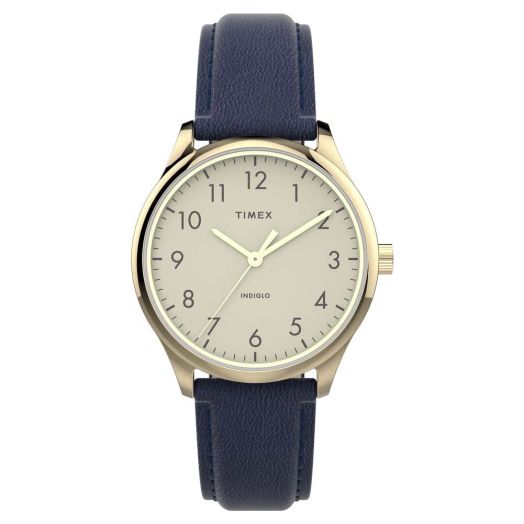 Timex Easy Reader Women's 32 mm Watch, Blue, TW2V36200-AMZUK