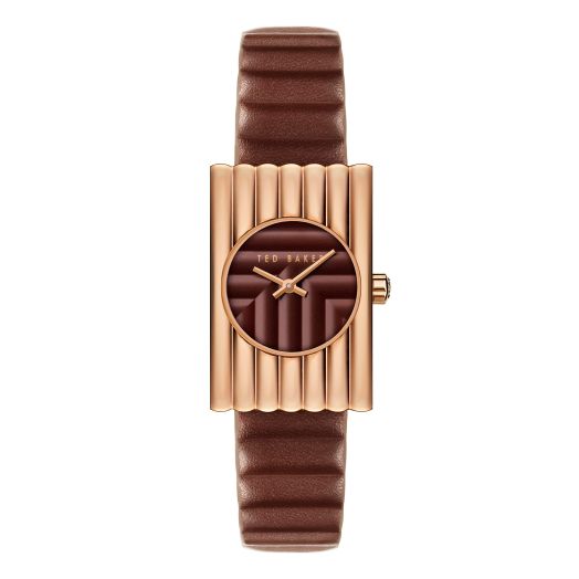 Ted Baker Ottolee Bordeaux Leather Strap Watch (Model: BKPOTF2029I)