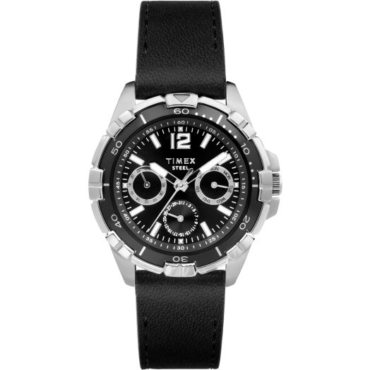 Timex Classic Premium Men's 44.5mm Leather Strap Watch