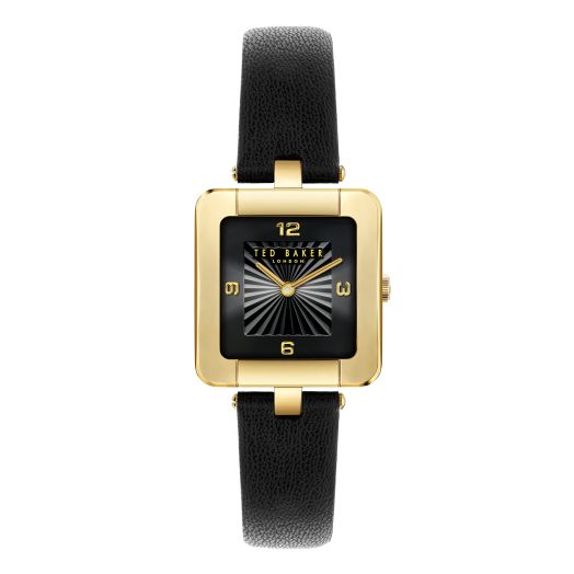 Ted Baker Ladies Black Vegan Leather Strap Watch (Model: BKPMSS3019I)