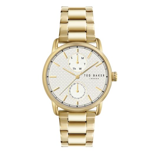 Ted Baker Gents Stainless Steel Yellow Gold Bracelet Watch(Model: BKPOLS3059I)
