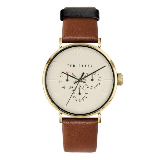Ted Baker Gents Brown Eco-Leather Strap Watch (Model: BKPPGS3019I)