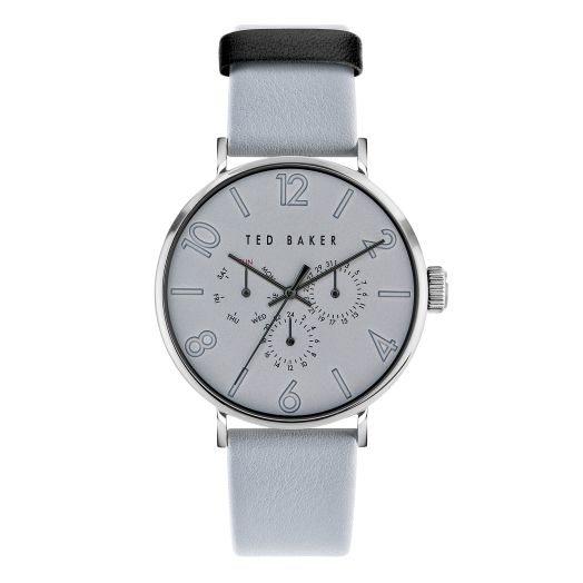 Ted Baker Gents Grey Eco -Leather Strap Watch (Model: BKPPGS3029I)